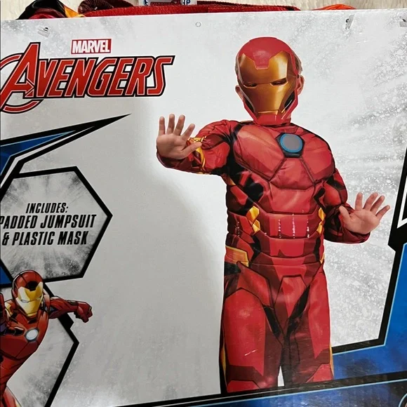 Marvel Avengers Iron Man Red and Black Kids Superhero Costume medium size 8 - Picture 4 of 6